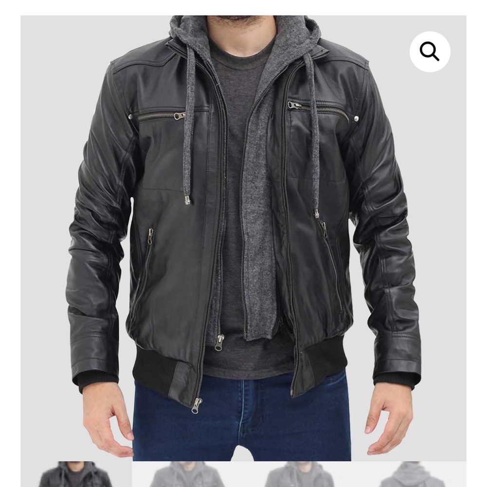 The vintage leather jacket